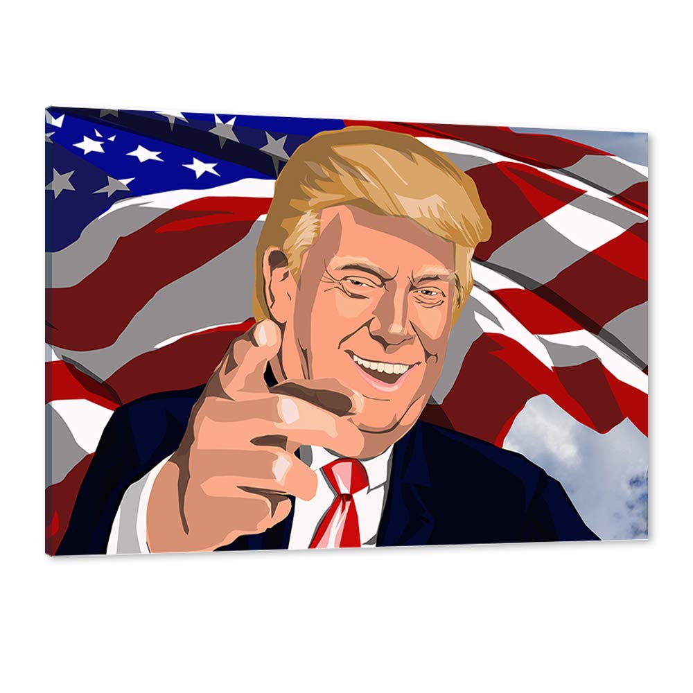 Amazon.co.jp: TIMUBA ドナルド・トランプ キャンバスウォールアート